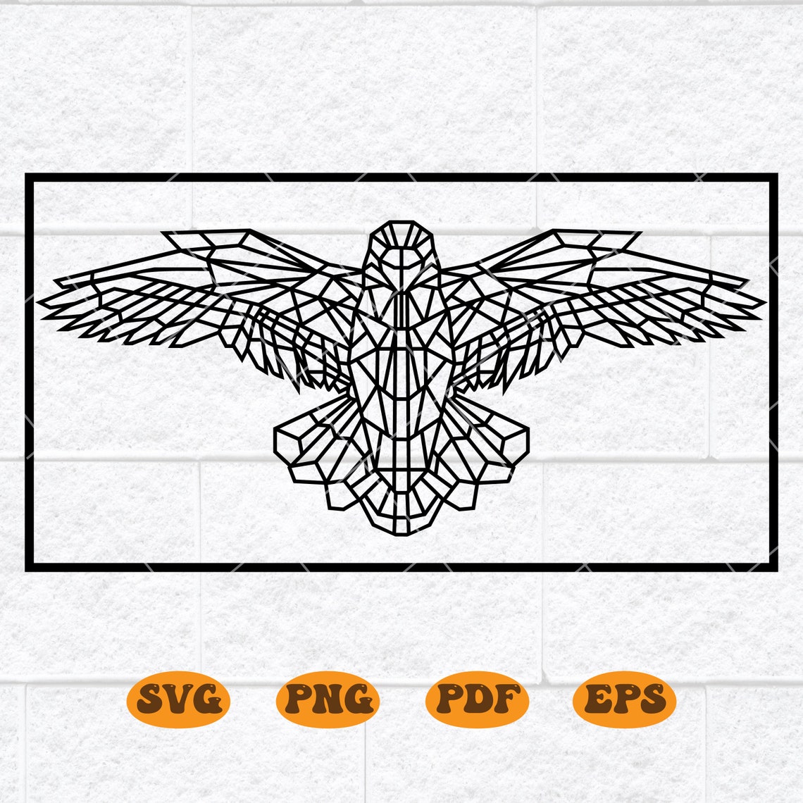 Geometric Eagle Wall Art Svg Png Jpg Dxf Eps Plasma Cut Etsy