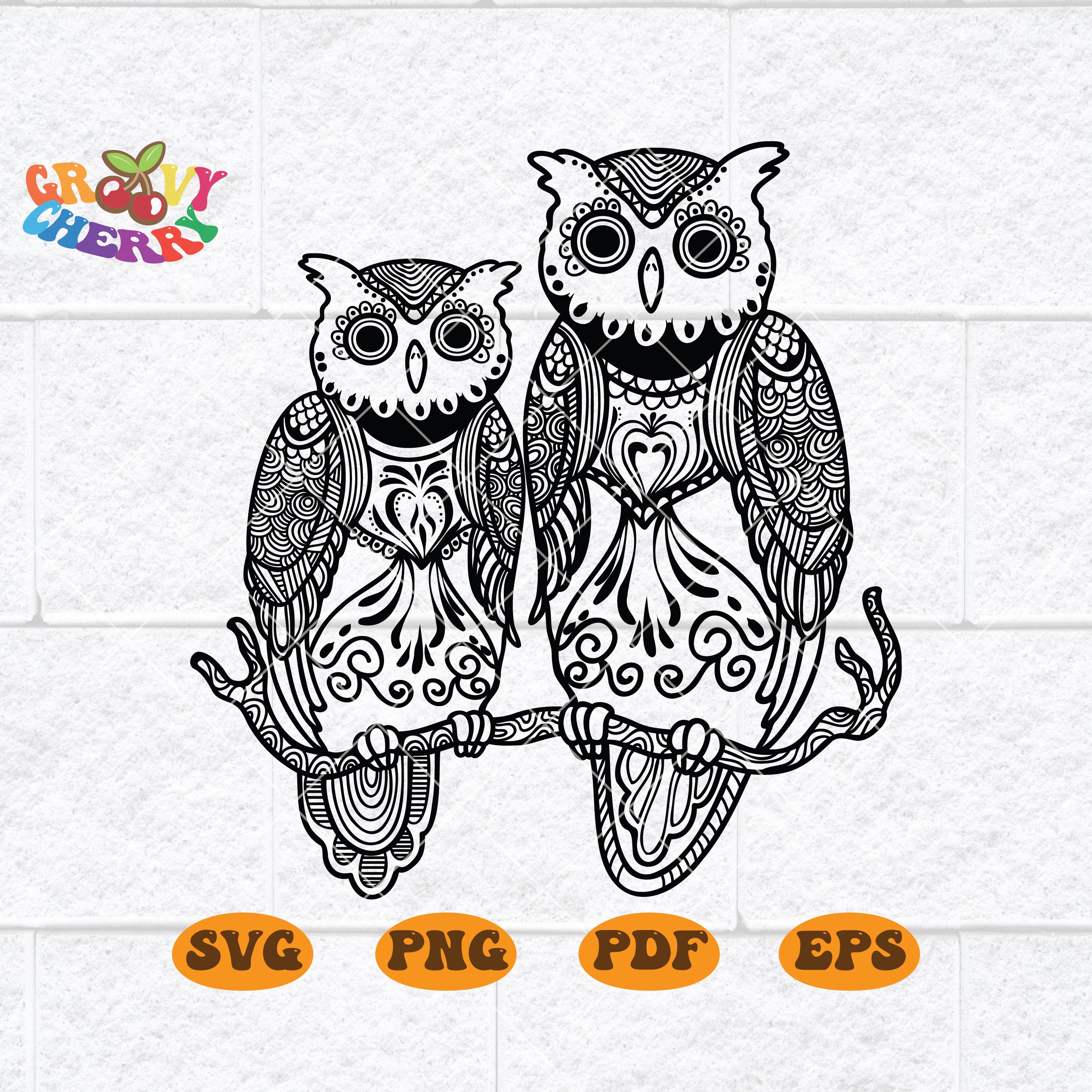 Owl Mandala SVG, Owl Zentangle Svg, Mandala Owl Svg, Owl Svg File, Bird ...