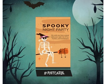 HALLOWEEN POSTCARDS (10 Pieces) | Spooky Night Party | Yowart Products