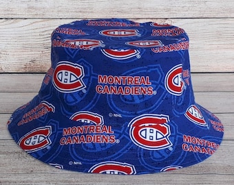 Adult Bucket Hat - Montreal Canadiens, NHL, Hockey Hat, Reversible Cotton, Hockey Fan Gift, Hockey Wear, Birthday Gift, Unisex, One Size