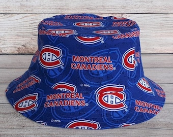 Adult Bucket Hat - Montreal Canadiens, NHL, Hockey Hat, Reversible Cotton, Hockey Fan Gift, Hockey Wear, Birthday Gift, Unisex, One Size