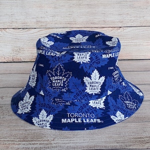 Adult Bucket Hat - Toronto Maple Leafs, NHL, Reversible Hat, Cotton Hat, Hockey Fan, Hockey Gift, Gift for Him, Unisex, One Size Hat