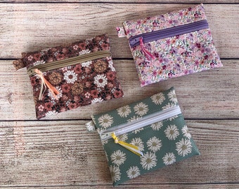 Keychain Wallet, Zipper Credit Card Pouch, Minimalist Coin Purse, Keyring Change Purse, Cute Vinyl Wallet for Key Chain, Small Accessory Bag