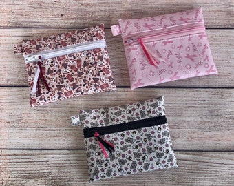 Keychain Wallet, Zipper Credit Card Pouch, Minimalist Coin Purse, Change Purse, Small Keyring Wallet, Key Chain Wristlet Bag, Gift for her