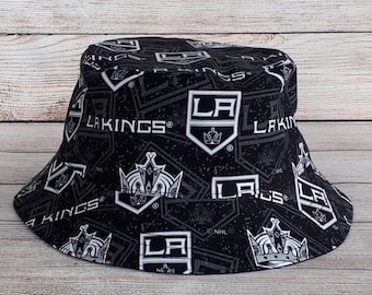 Bucket Hat - Los Angeles Kings, NHL, LA Kings, Cotton Hat, Hockey Fan, Ice Hockey, Hockey Gift, Adult Hat, Unisex, Childs One Size Hat