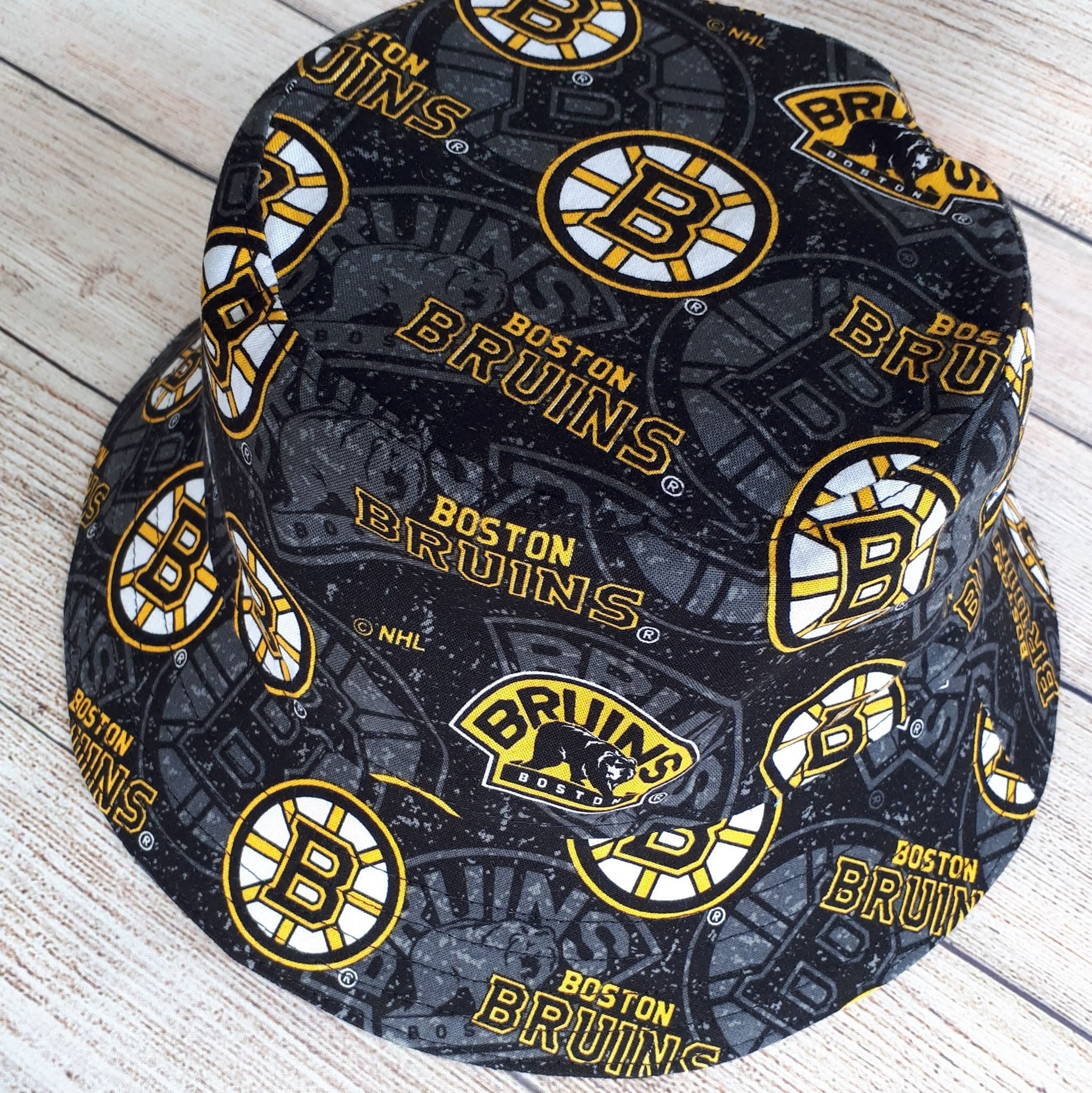 Adult Bucket Hat Boston Bruins Hockey Sports Team Hat 