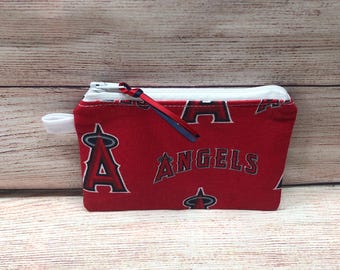 LA Angels MLB Baseball Team Handmade Keychain Wallet