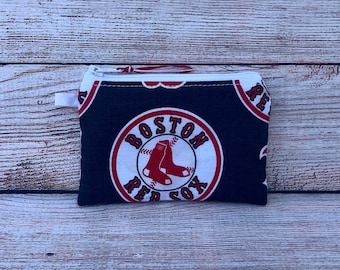 Coin Purse, Boston Red Sox MLB Baseball Team, Reusable Zipper Bag,  Credit Card Wallet, Earbud Storage Case, Baseball Fan Friend Gift