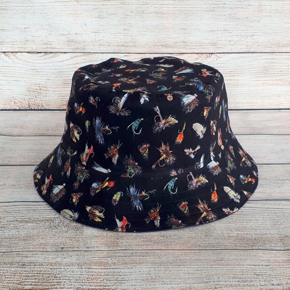 Adult Bucket Hat Fly Fishing Reversible Hat, Flies for Fishing, Gift for  Fisherman, Fisherman's Hat, Fishing Hat, Men's Hat, One Size 