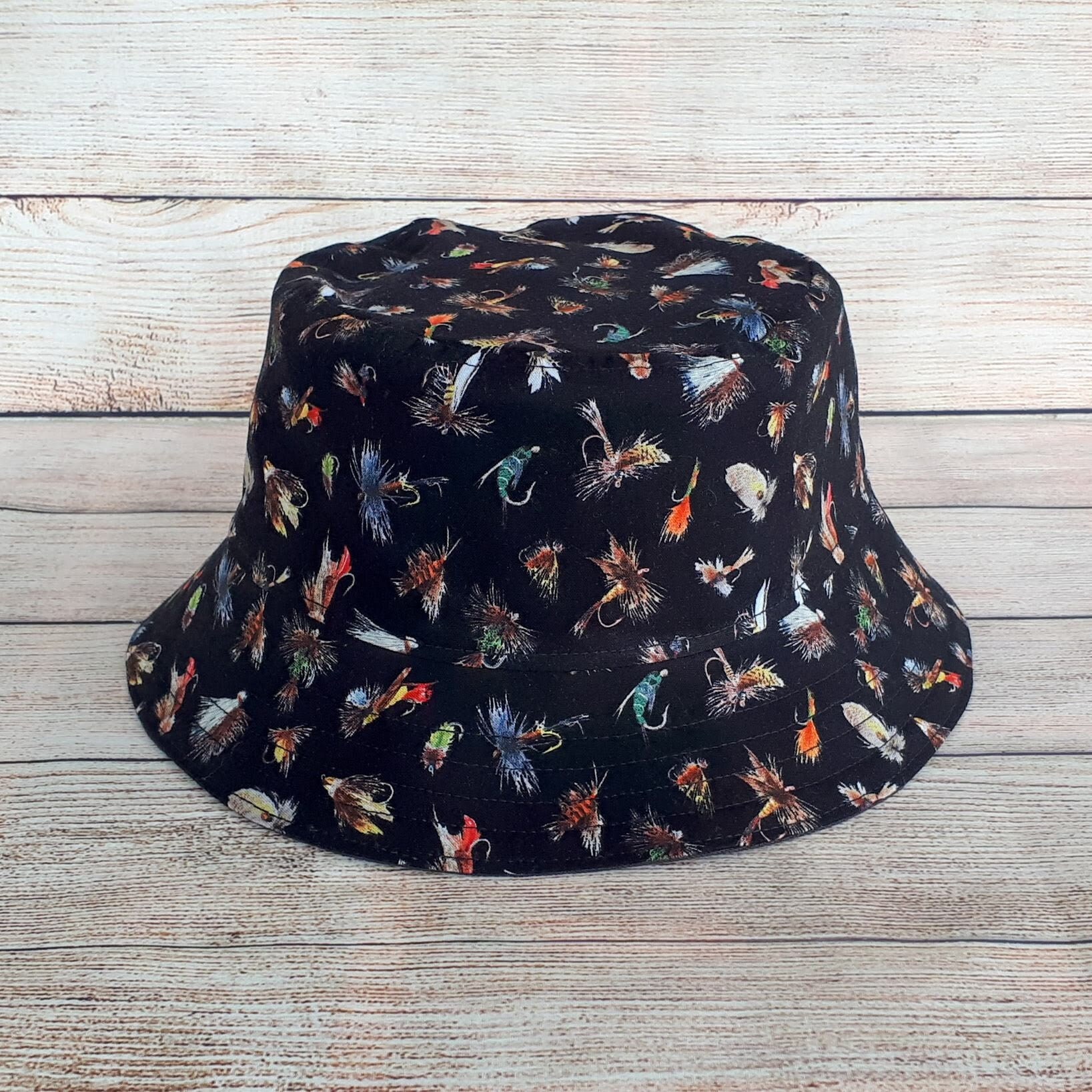 Adult Bucket Hat Fly Fishing Reversible Hat, Flies for Fishing, Gift for  Fisherman, Fisherman's Hat, Fishing Hat, Men's Hat, One Size 