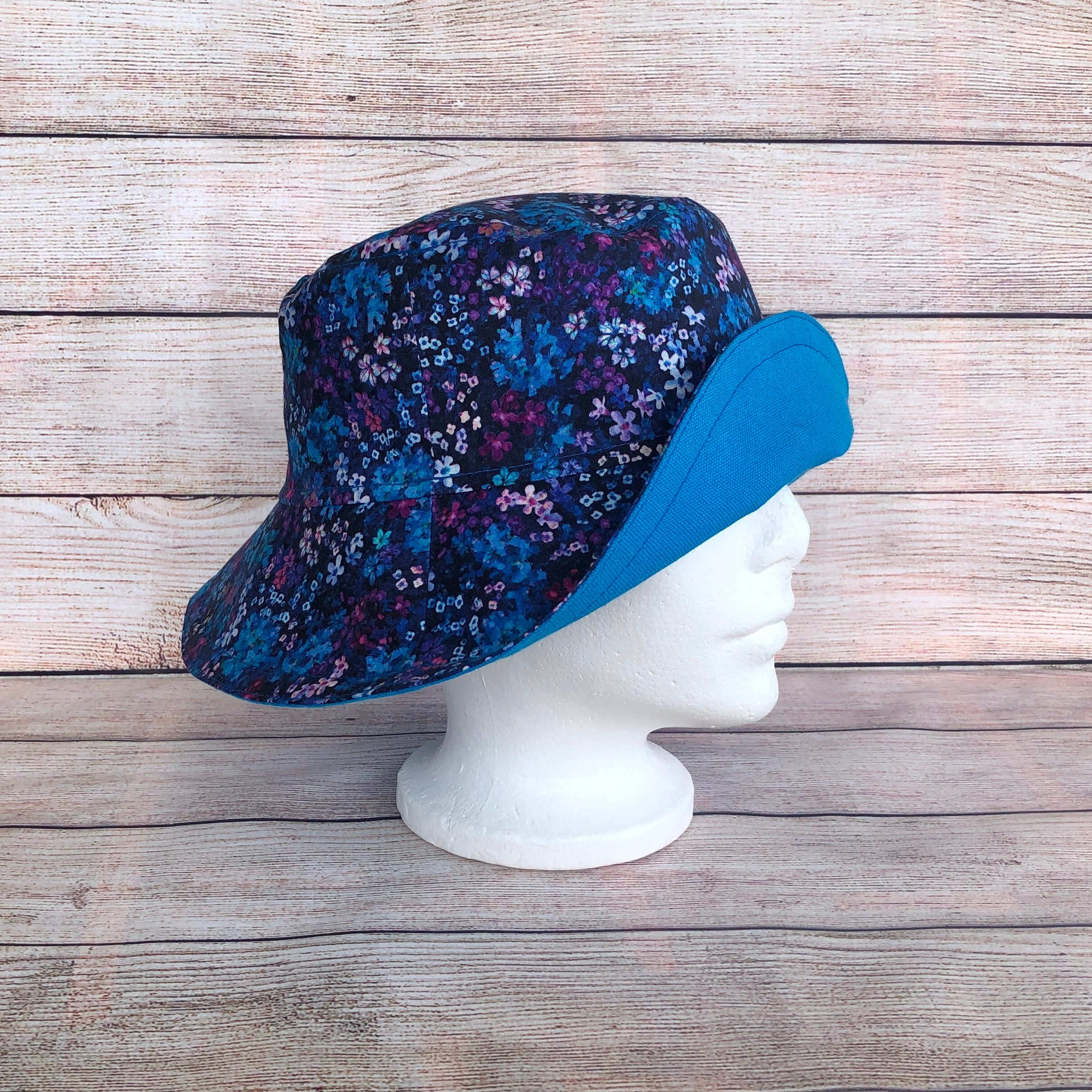 Sun Hat - 3 Brim, adult Bucket Hat, Reversible Cotton Gardening Hat, Sun Visor, Boho Hat for Women, Summer Beachwear, Sun Protection