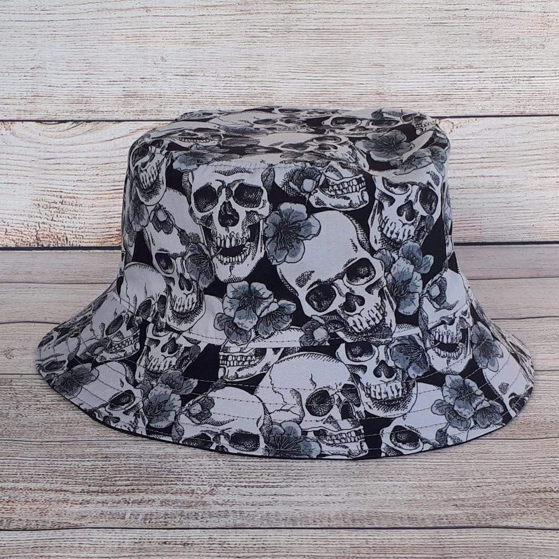 Adult Bucket Hat Skull Reversible Bucket Hat Rave Hat - Etsy