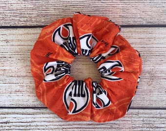 Edmonton Oilers Hockey Team Hair Scrunchie, Reusable Cotton Hair Tie Elastic, Girl Gift for Hockey Fan, NHL Hockey Team Gift for Her,