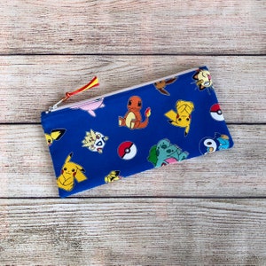Zipper Pouch - Cartoon Character Bag, Office Stationery Pencil Case, Travel Accessory Bag, Gift for Teacher Friend Kid, Wallet for Child