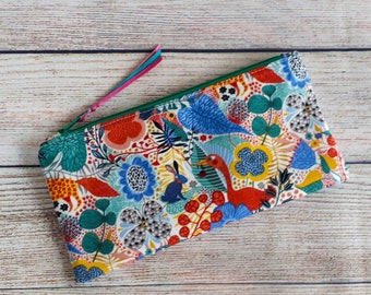 Zipper Pouch - Pencil Case,  Accessory Bag, Reusable Zipper Bag, Purse Organizer, Gift for Student, Birthday Present, Gift for Her,