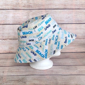 Beach Sun Hat, Bucket Hat, Reversible Cotton Gardening Hat, Sun Visor, Boho Hat for women, Ladies Summer Beachwear, Head Sun Protection