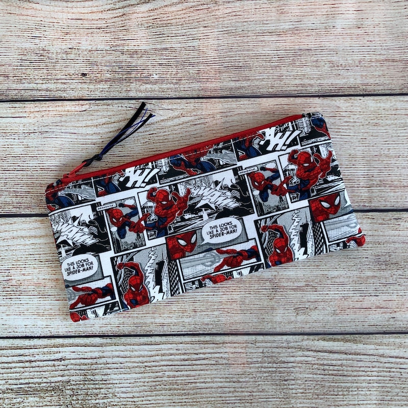 Spiderman Pencil Case With 3 Compartments Blue 12.5 X 6.5 - View #5