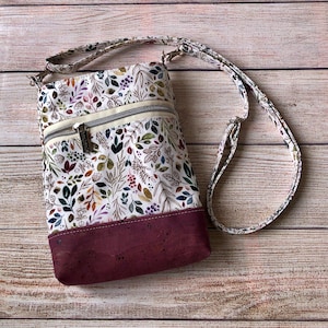 Small Crossbody Phone Bag, Adjustable Strap Smartphone Purse, Handmade Mini Cotton Minimalist Shoulder Strap Pouch, Cute Pretty Gift for her