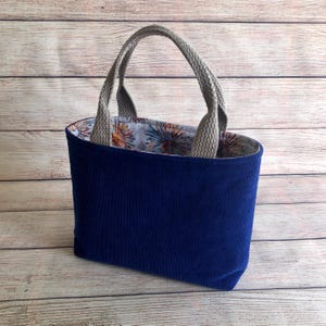Corduroy Tote Bag, Small Cotton Bag, Tote Purse, Cute Book Club Sleeve Case, Book Carrying Bag, Mothers Day Gift for Her, Cord Material Bag