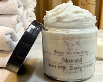 70 New Varieties! Goat Milk Hand & Body Cream, Goat Milk Body Butter, Handmade Moisturizer, Natural Skin Care, 5oz-9oz