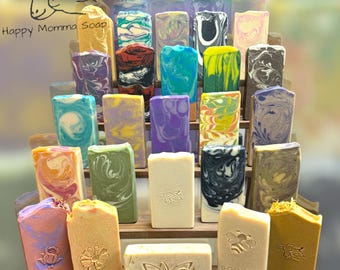 Grass-Fed Beef Tallow,Lard,  Shea Butter, Fresh Goat Milk Soap Bars, HUGE 6 oz. Lotion like Lather, Scent Description Below