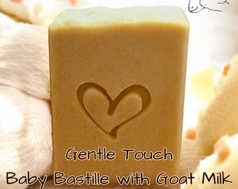 Gentle Baby Soap: Organic Olive Oil Bastille with Goat Milk 3 oz 4 oz