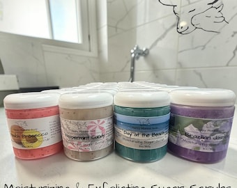 Moisturizing Sugar Scrub with Shea Butter/ Natural Skin Exfoliation/Body Polish/Body Scrub,  Large 11 Ounces
