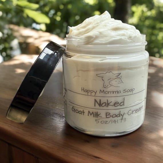 Goat Milk Hand & Body Cream, Goat Milk Body Butter, Handmade Moisturizer, Natural Skin Care, 5oz-9oz