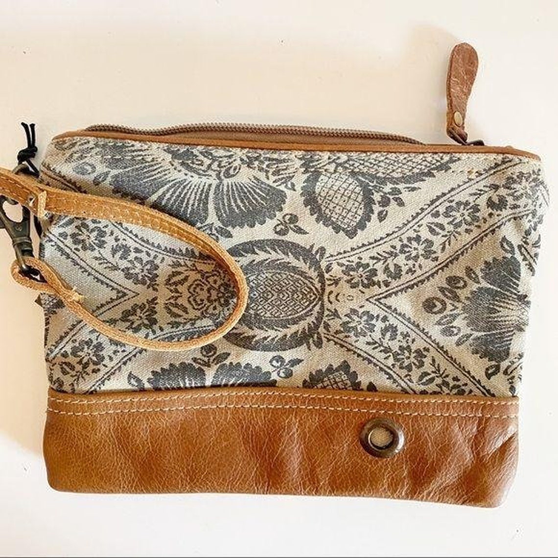 Myra Bag Floral Print Pouch/wristlet Etsy