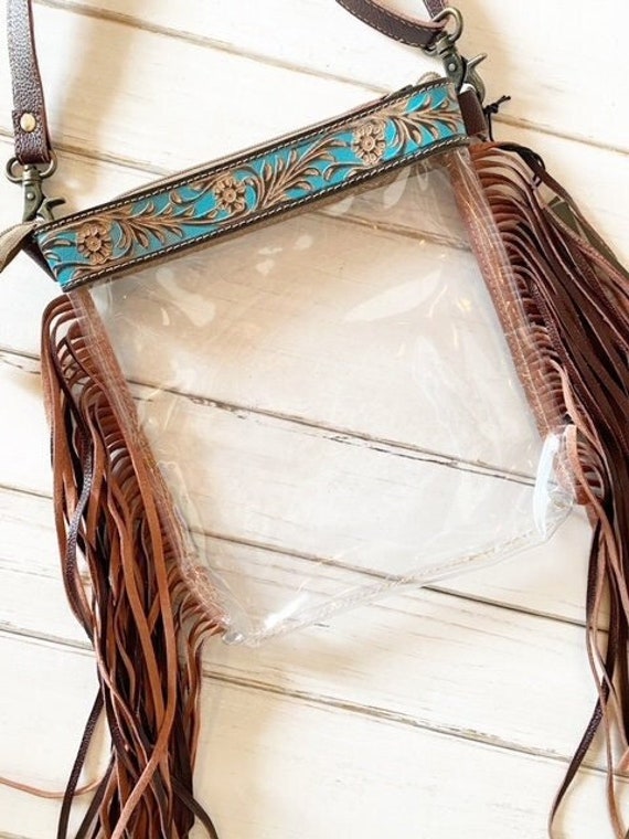 The Tooled & Painted Leather Purse Straps – Shop Envi Me