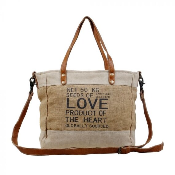 Organic Jute and Leather Market Bag Etsy Canada