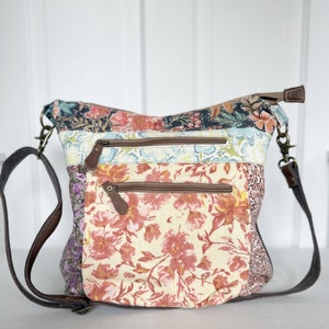 Floral Canvas Patchwork Shoulder Bag - Etsy