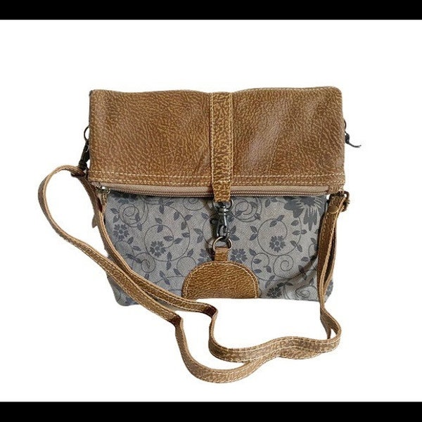 Upcycled Floral Small Crossbody Bag