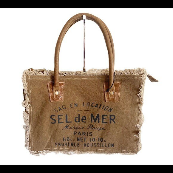 Myra Bag Sel de Mer Upcycled Canvas Hand Bags Crossbody Bags for Women Tote NEW Myra Bag Sel de Mer Upcycled Canvas Hand Bags Crossbody Bags for Women Tote NEW