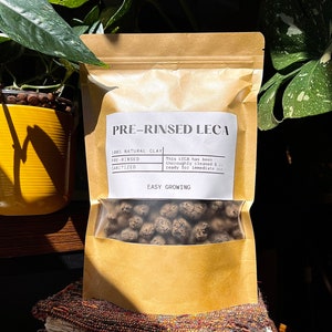 Pre-Rinsed LECA | Hydroponic Clay Pebbles | 10oz or 17oz LECA Bag