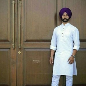 Men kurta, Handmade kurta, kurta for men&#39;s unique kurta, Party wear kurta, Panjabi kurta, 100%Cotton White Color Kurta, Only for kurta,