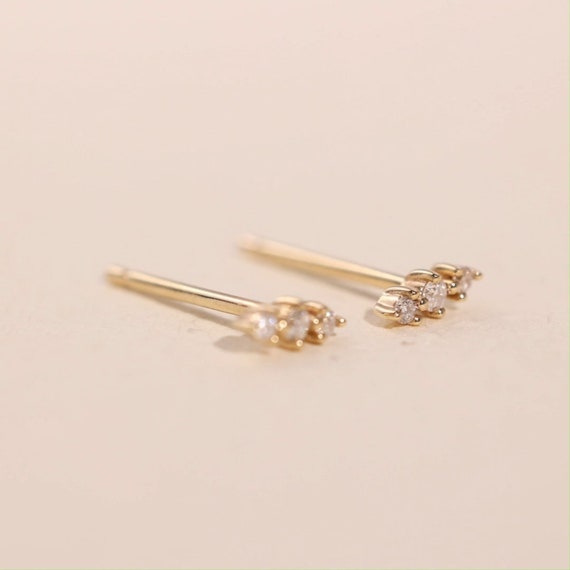16 gauge diamond on sale earrings