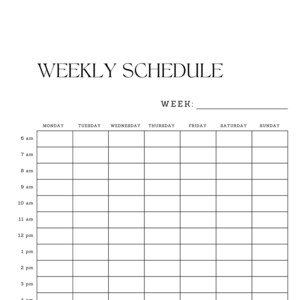 A4 Wochenplaner Druckbar Druckbar Wochenplaner Wochenplaner Digitaler Stundenplan Wochenplan Wöchentliche To Do Liste PDF