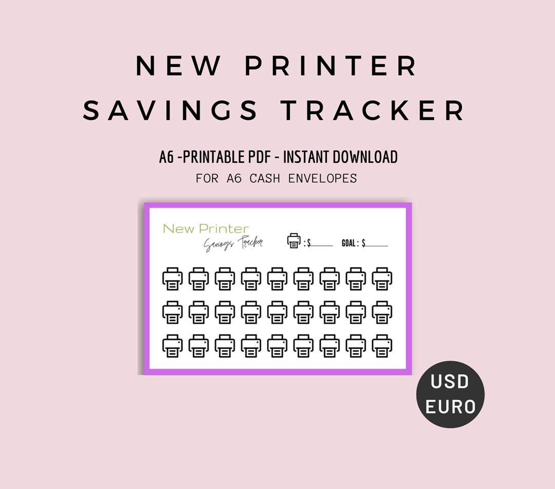 New Printer Savings Tracker for A6, Cash Envelopes, Mini Savings ...
