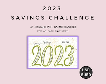 2023 Savings Challenge: A6 Binder Insert (PDF)