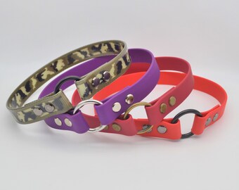 Multiple Colours Waterproof Dog Tag Slip On House Collar- Customise Your Own Size/Colour 16mm 20mm Wide Reflective/Hi Vis