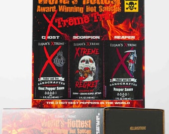 World's Hottest Hot Sauce Gift Set, Elijah's Xtreme Award Winning Hot Sauce