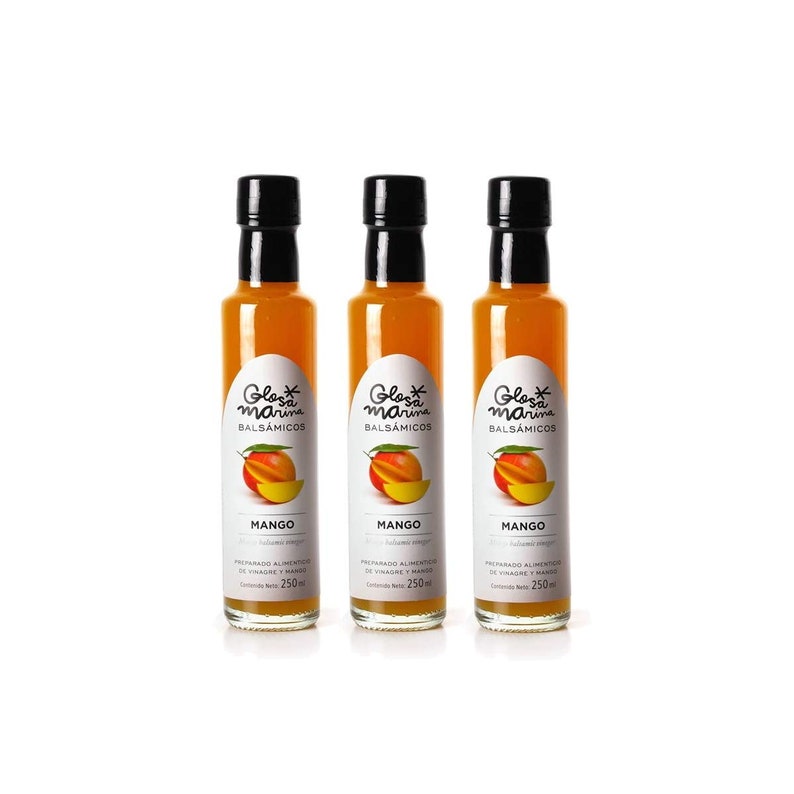 GLOSA MARINA 3er Paket MANGO Crema Balsámica de Mango Balsamico Gourmet Essig Creme Mango 3 x 250ml Bild 1