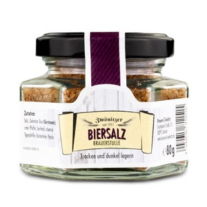 Brauerei Zwönitz Biersalz „Brauerstulle“/ Gewürzmischung/ Bier Salz als Geschenk für Feinschmecker Geschenk für Männer, für Bier Liebhaber