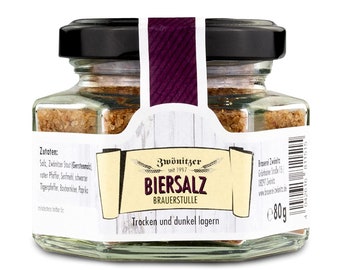 Zwönitz Brewery beer salt “Brauerstulle”/spice mixture/beer salt as a gift for gourmets, gift for men, for beer lovers