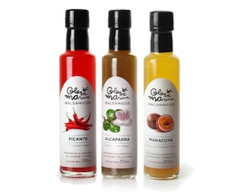 Paquete Gourmet *FINCA* Crema Balsámica Chili Picante, alcaparras y maracuyá (3 x 250ml)