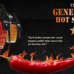 The Generals Hot Sauce Dead Red Handgranate 180ml Bild 3