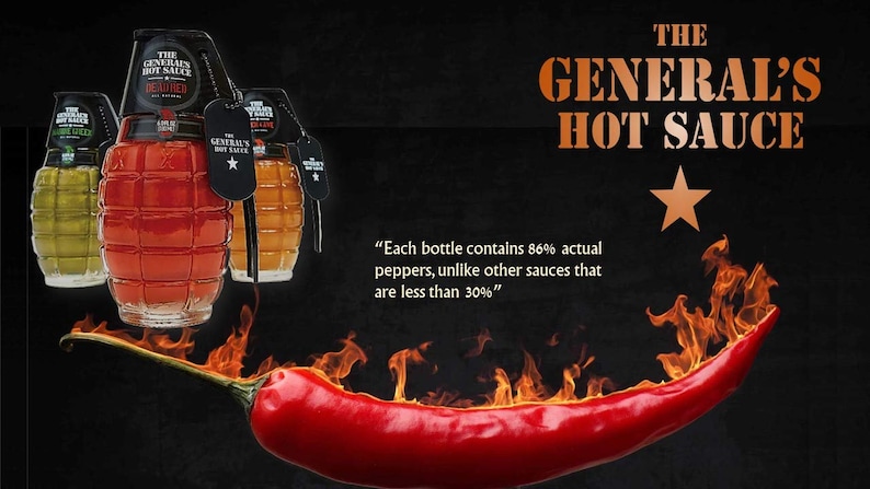 The Generals Hot Sauce Dead Red Handgranate 180ml Bild 3