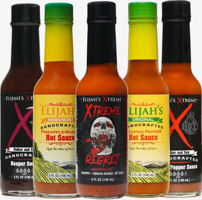 Elijah's Xtreme 5er-Pack Geschenkset 1 000-800 000 Scoville Bild 2