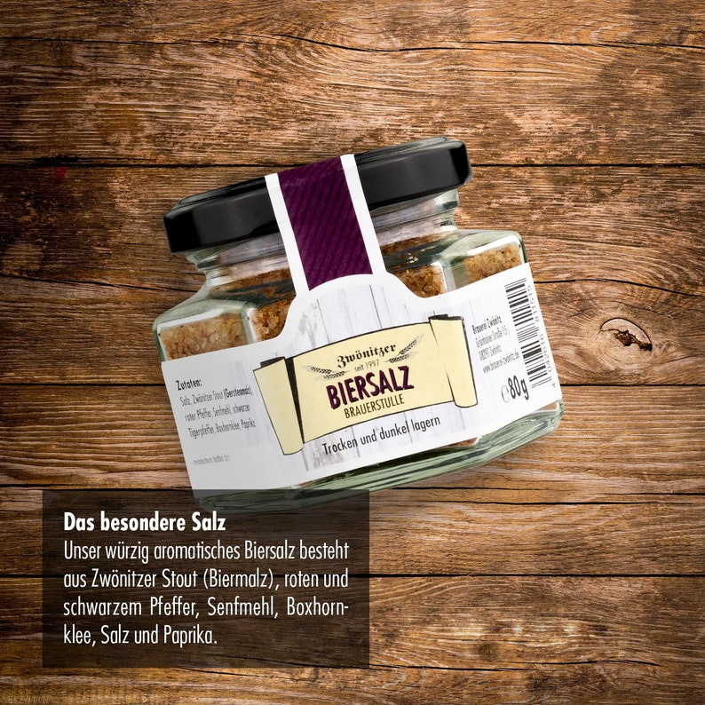 Zwönitz Brewery beer salt Brauerstulle/spice mixture/beer salt as a gift for gourmets, gift for men, for beer lovers image 3